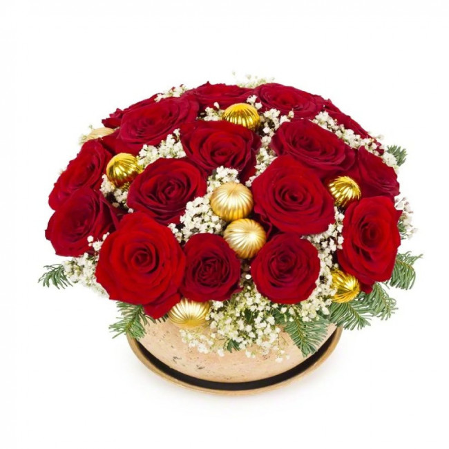 Букет цветов "Композиция Новогодняя ночь" Букет цветов "Композиция Новогодняя ночь"